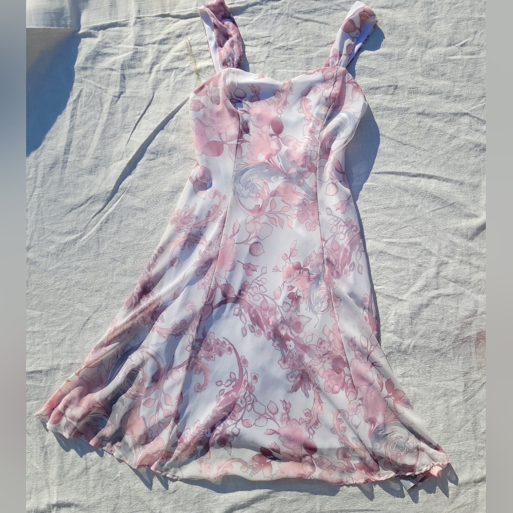 Connected Pink Floral Y2k Midi Dress